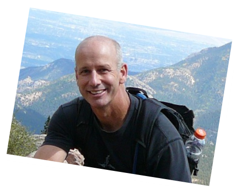 Rick hiking to the top of Pikes Peak.